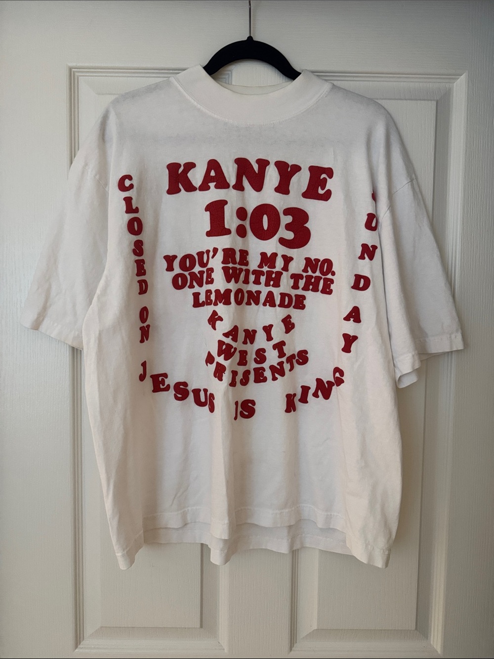 White & Red Graphic Kids T-Shirt